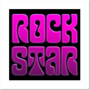 Rock Star - Awesome Retro Type Design Gift Posters and Art